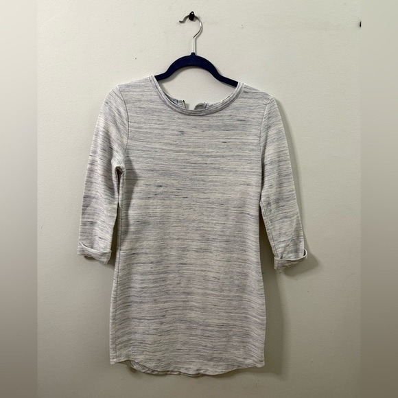 Gap Women Dress Blue White Smile Hemline Zips in Back Folded Cuffs Sz SM - Picture 1 of 6